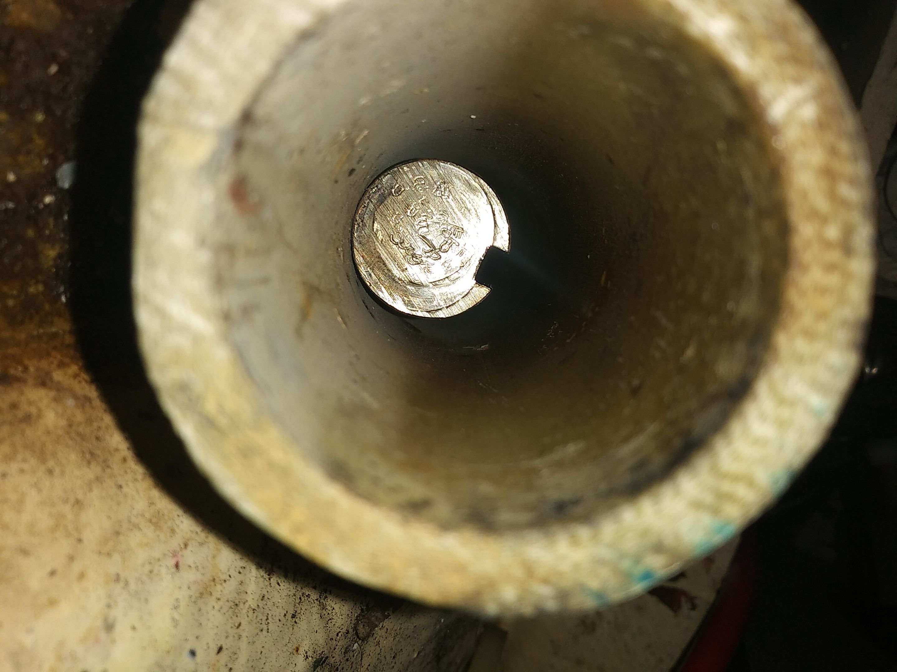 Shaft inside fiberglass housing